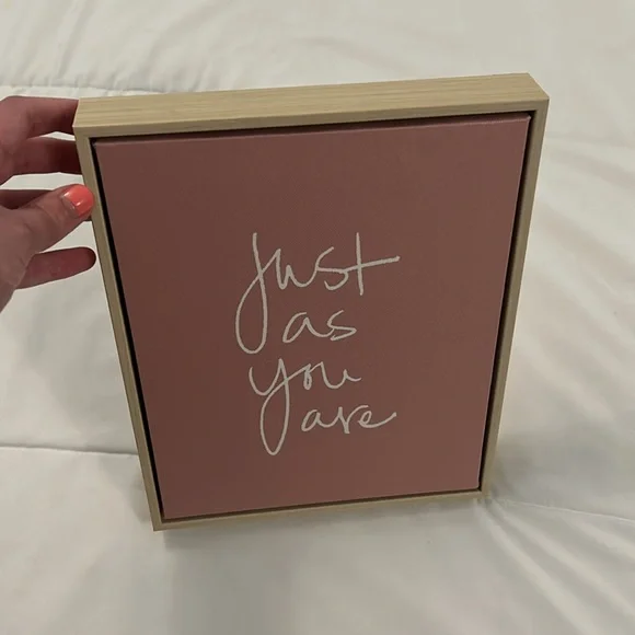 Pink Wall Art with Inspirational Quote - Picture 2 of 16